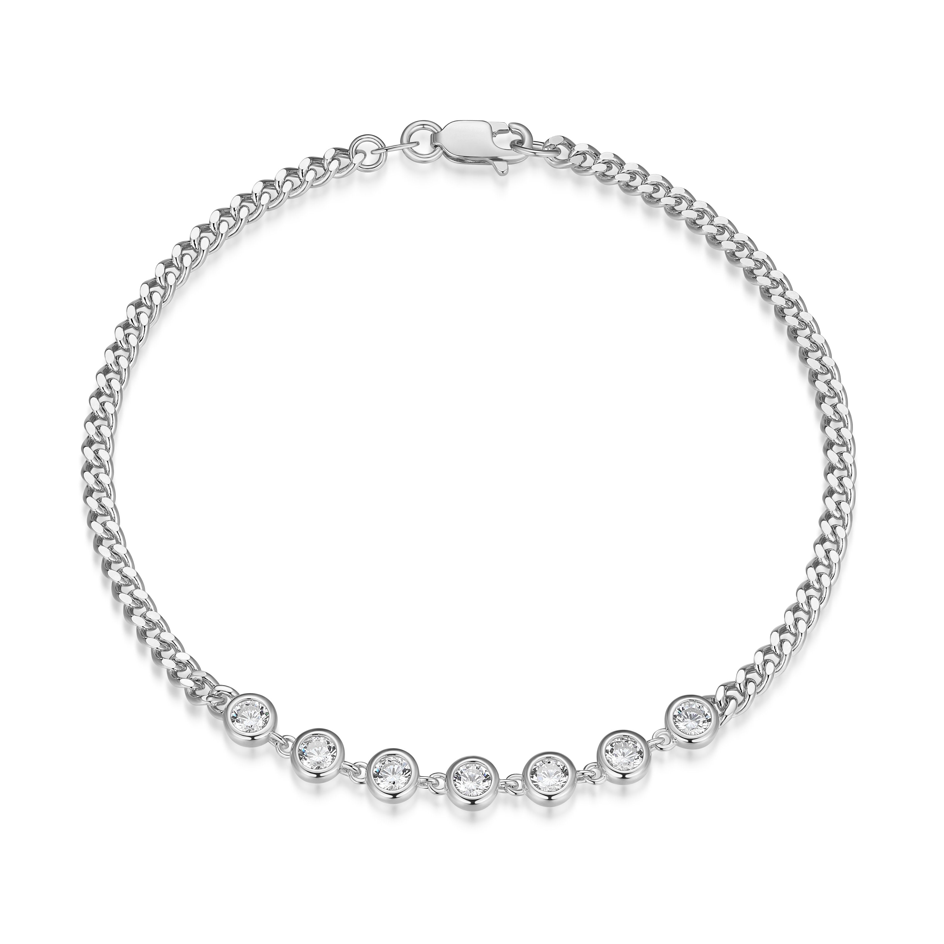 Bezel Set Cubic Zirconia Bracelet