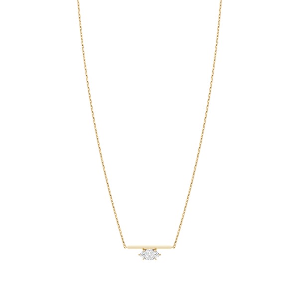 Lab Diamond Bar Necklace