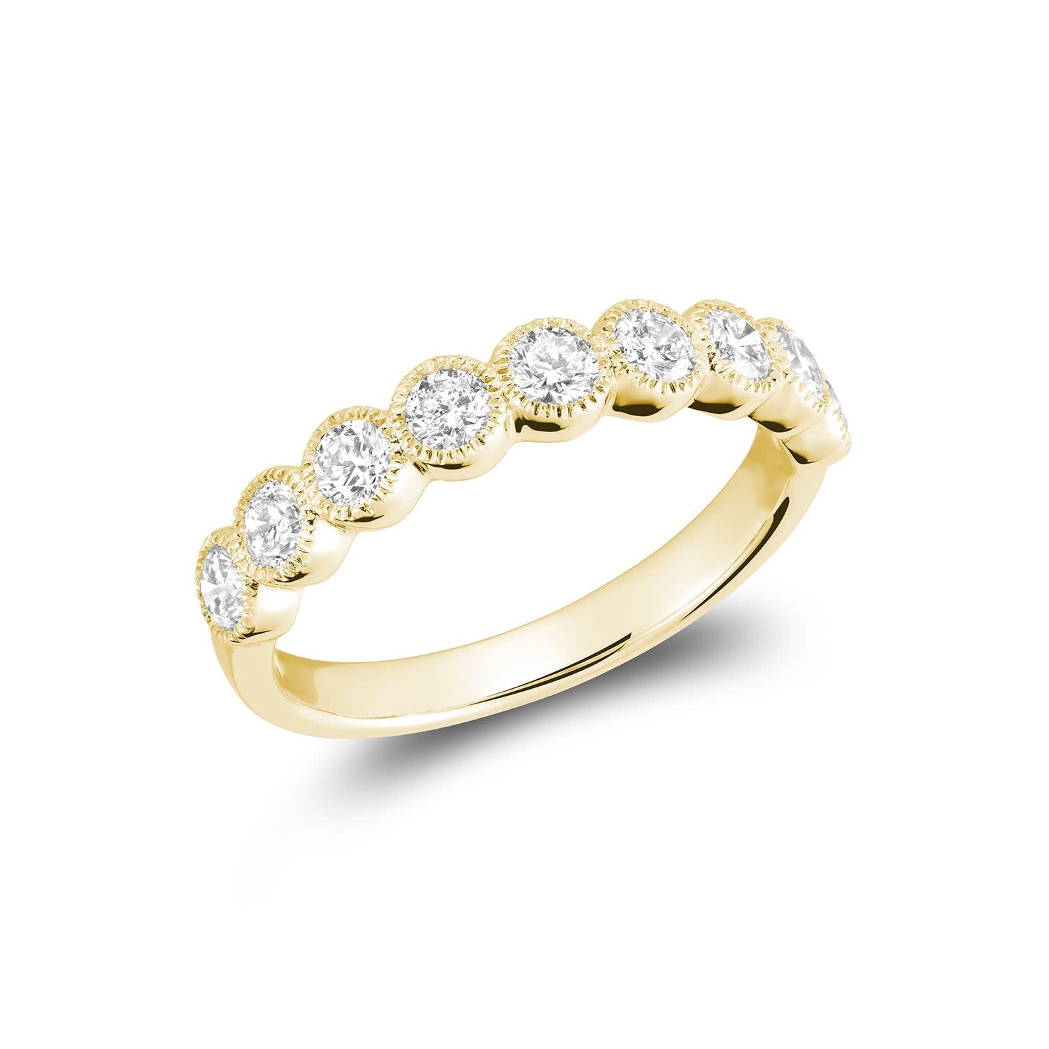 14k Yellow Gold Diamond Band