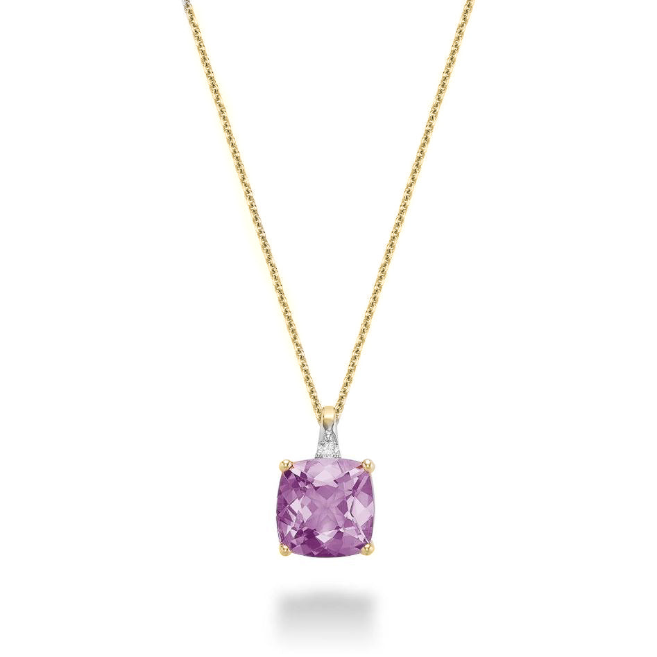 Diamond & Birthstone Necklace