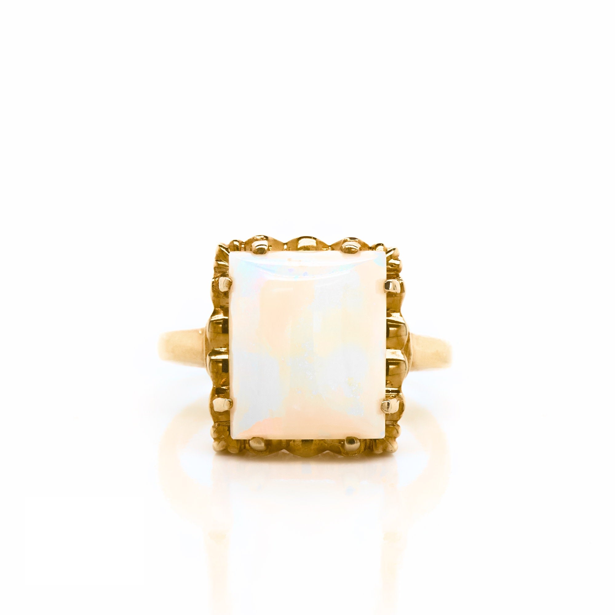Opal Rectangle Fashion Ring