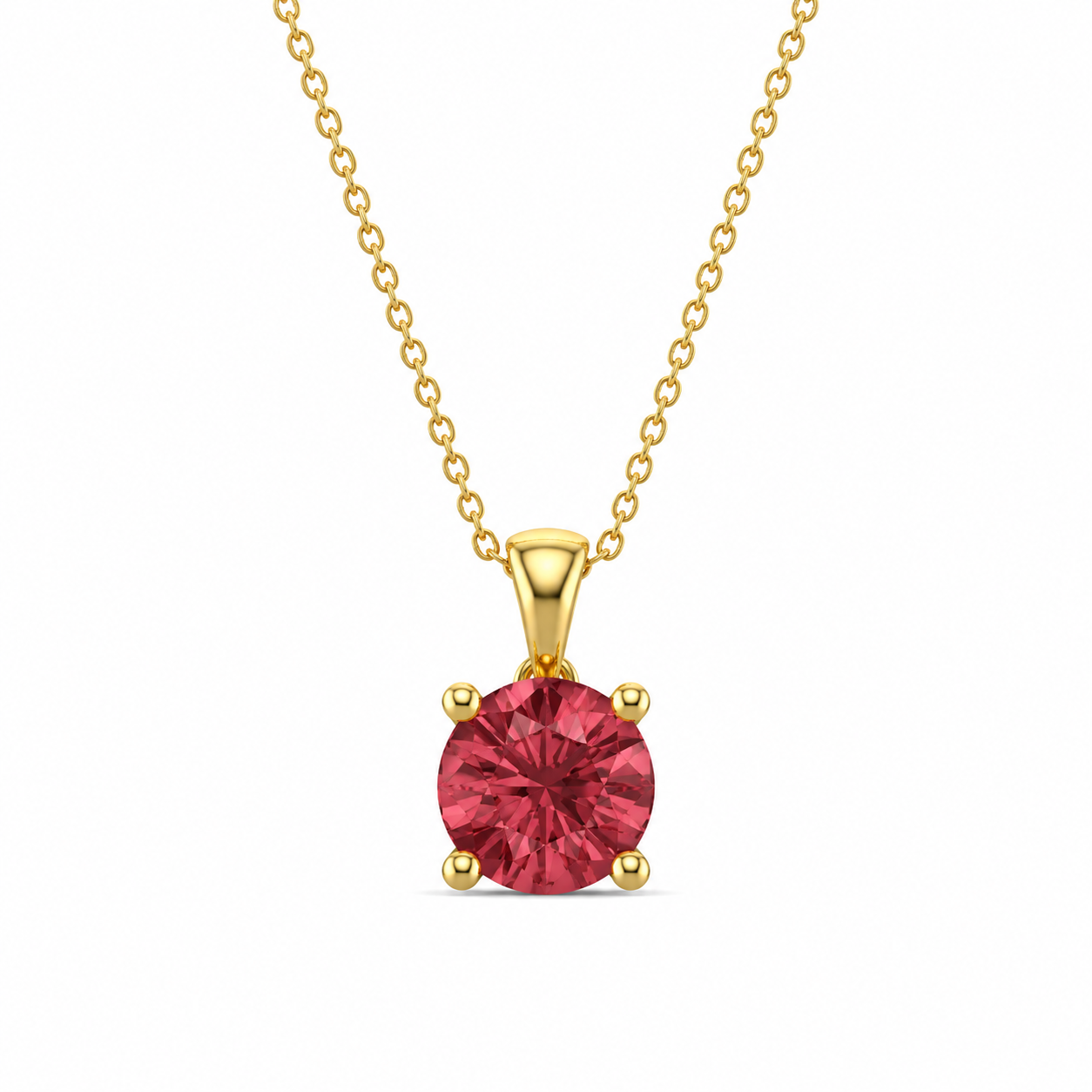 Cushion Cut Birthstone Necklace