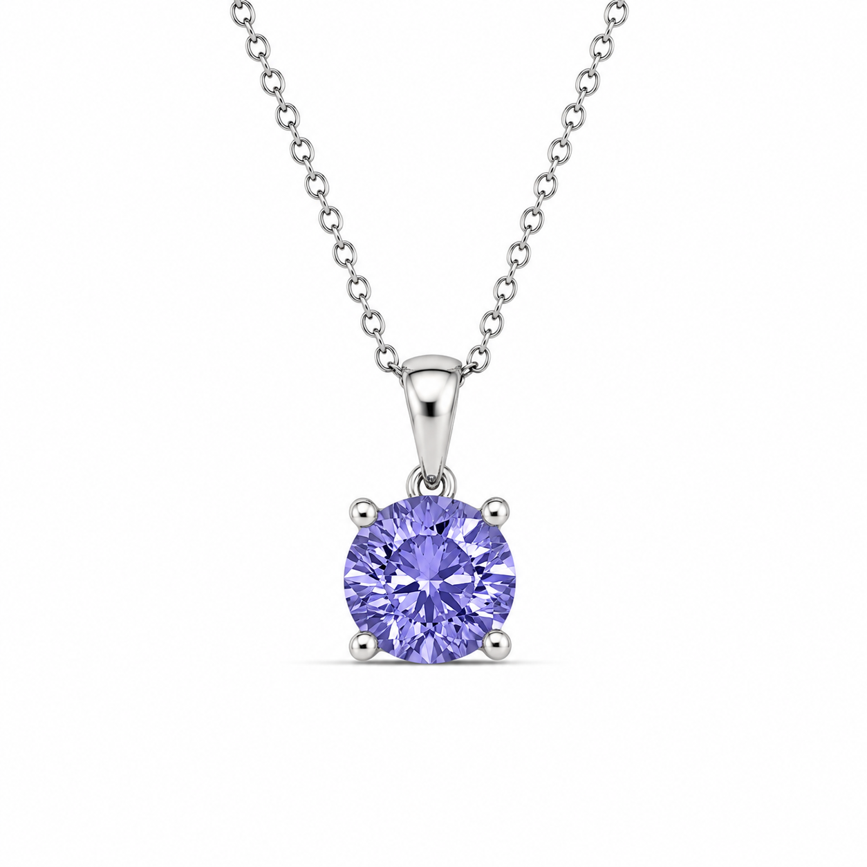 Cushion Cut Birthstone Necklace