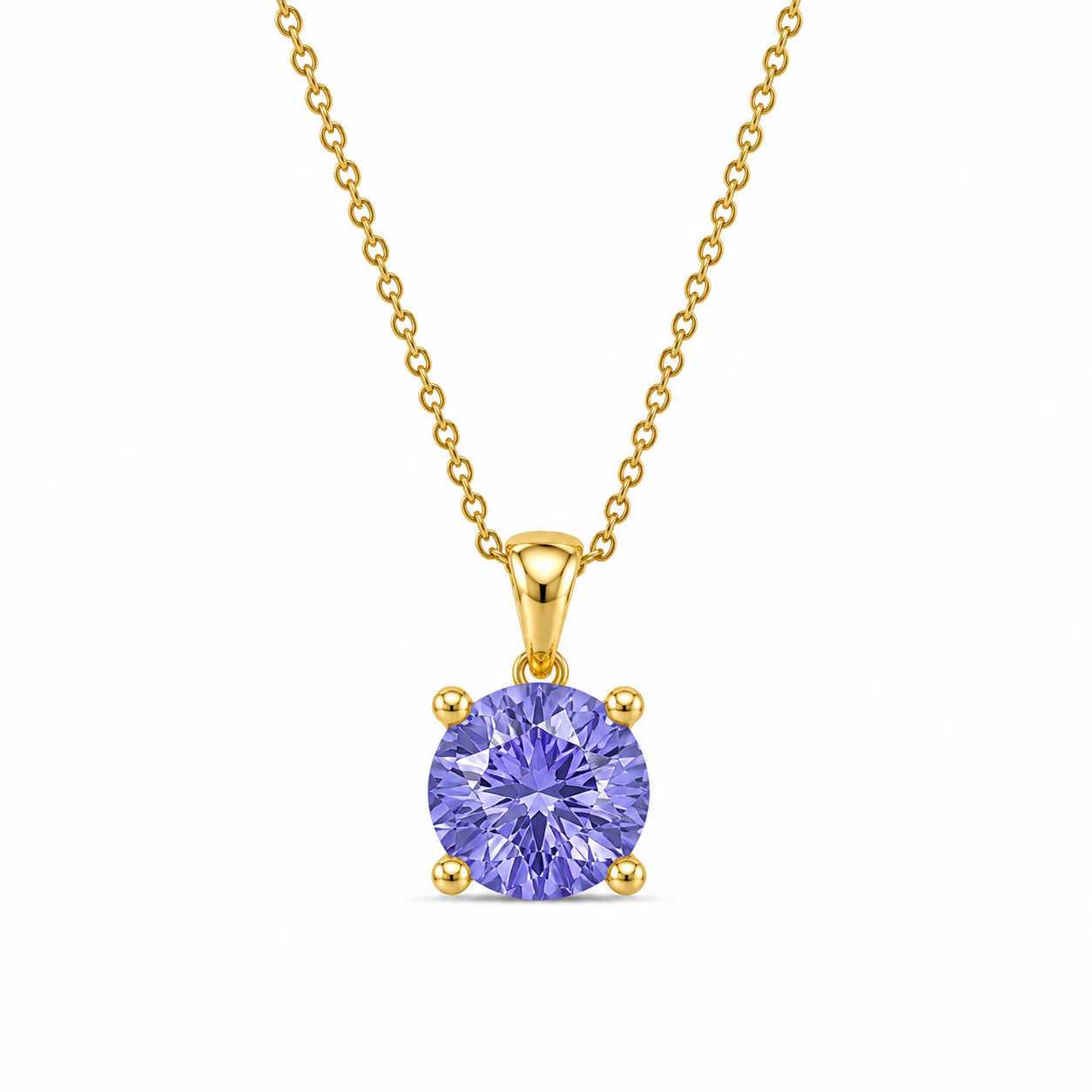 Cushion Cut Birthstone Necklace
