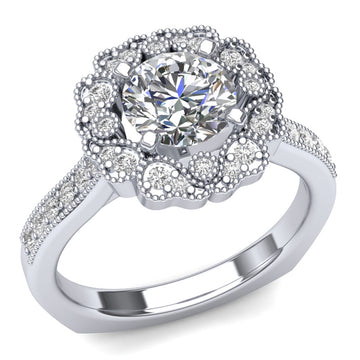18k & Platinum Vintage Engagement Ring