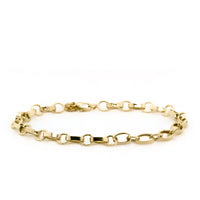 10K Yellow Gold Greek Mini Link Bracelet