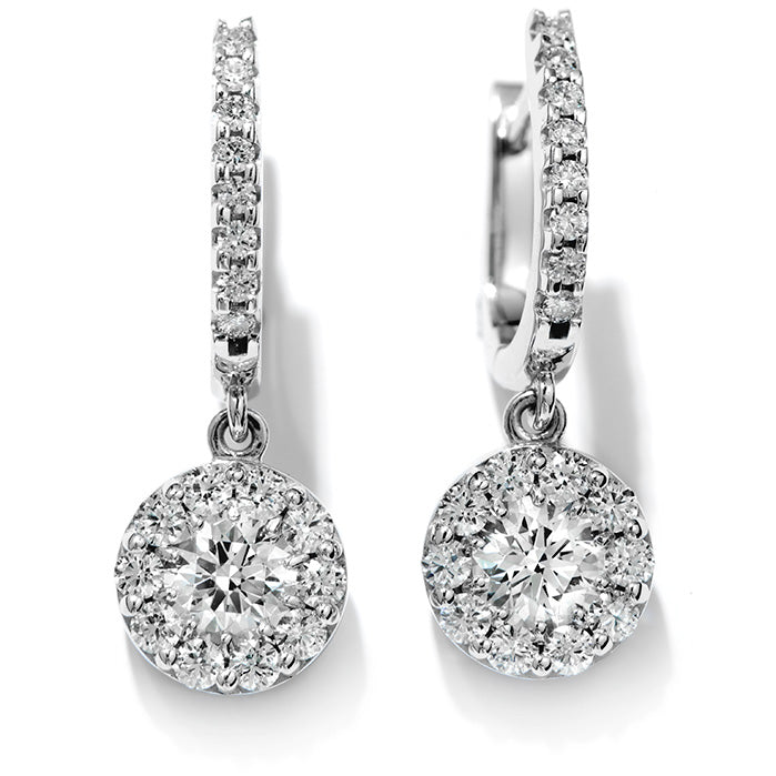 18K White Gold Fulfillment Diamond Drop Earrings