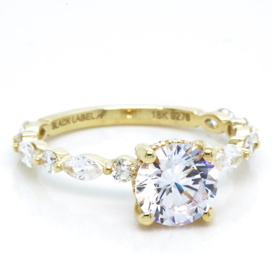 Multi Stone Diamond Engagement Ring