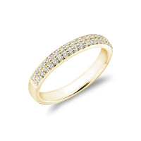 14k White Gold Pave Diamond Semi Eternity Ring