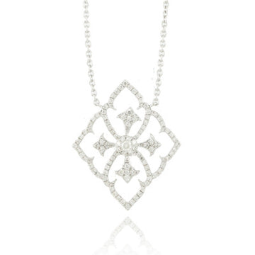 18K White Gold Diamond Fashion Necklace