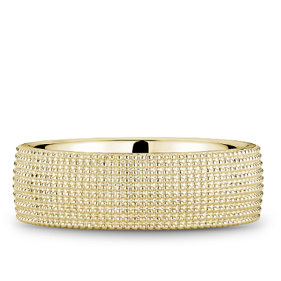 Noam Carver Dotted High Polished Wedding Band