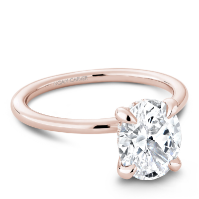 Noam Carver Diamond Oval Solitaire Engagement Ring