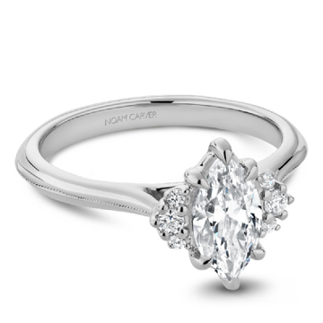 Noam Carver Platinum Marquise Multi Stone Engagement Ring
