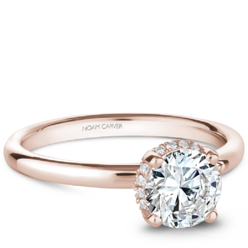 Noam Carver Rose Gold 4-Prong Solitaire Engagement Ring