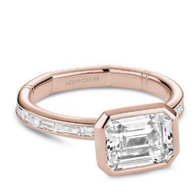 Atelier Sideways Emerald Cut Engagement Ring