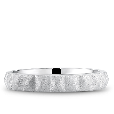 Noam Carver Textured Wedding Band