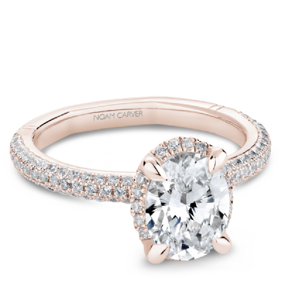 Atelier Diamond Halo Oval Engagement Ring
