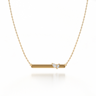 Diamond Bar Necklace