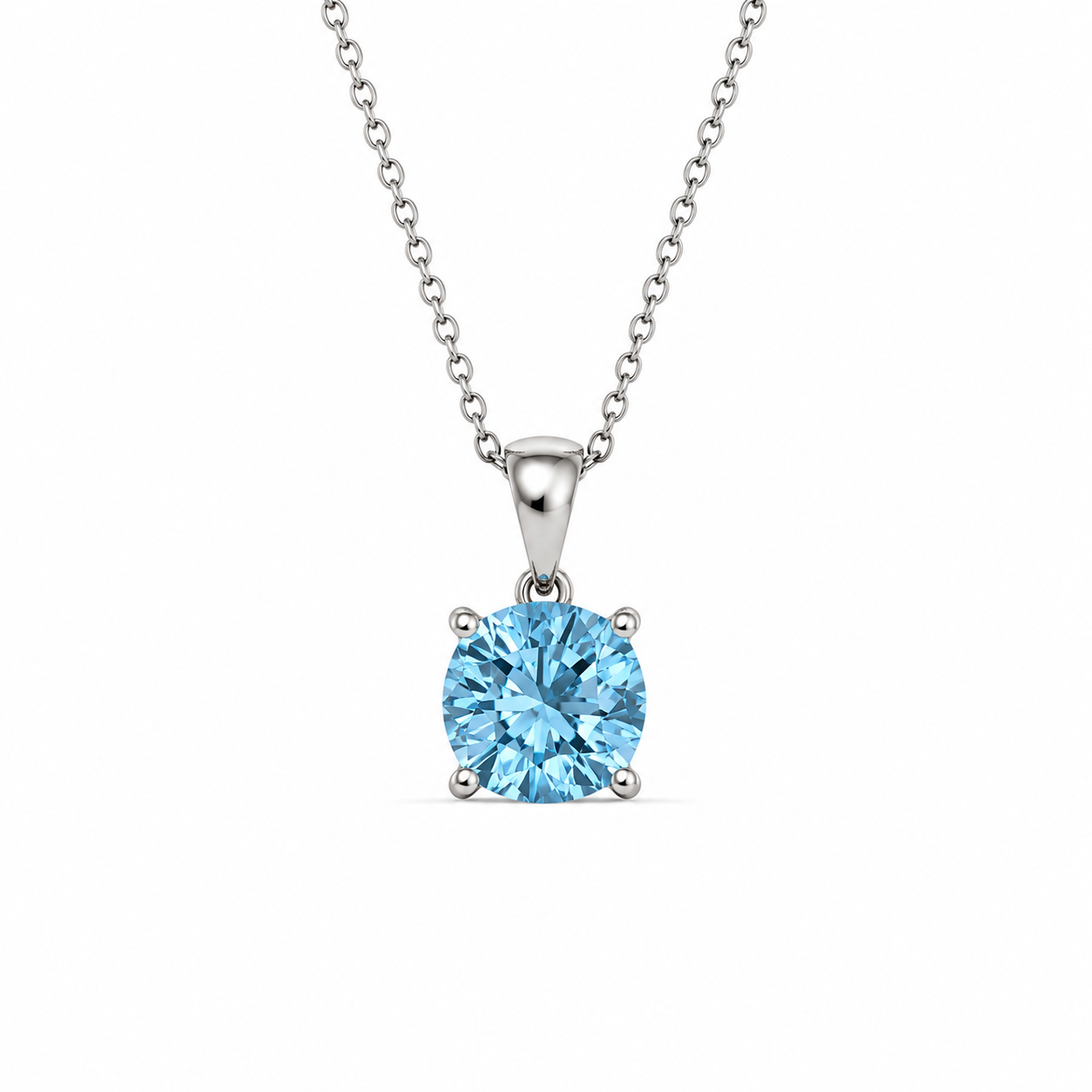 Cushion Cut Birthstone Necklace