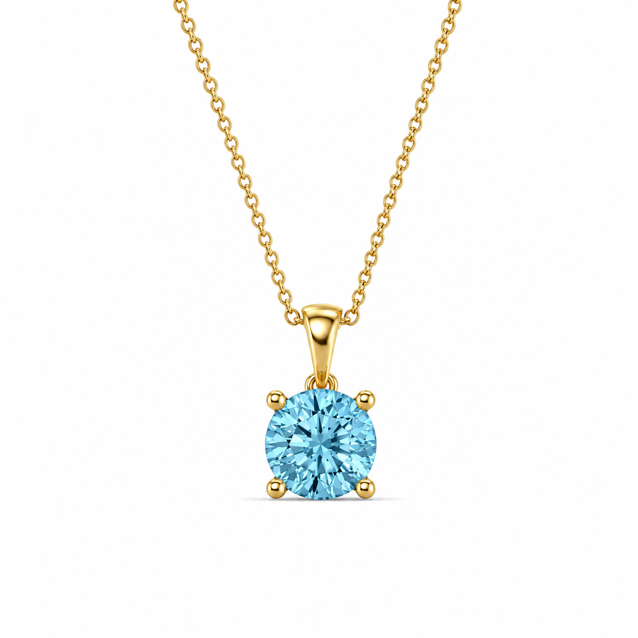 Cushion Cut Birthstone Necklace