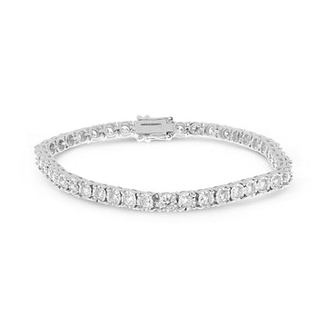 14k White Gold Diamond Tennis Bracelet