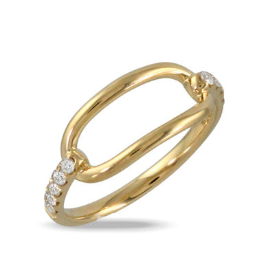 18K Yellow Gold Diamond Fashion Ring Fibonacci