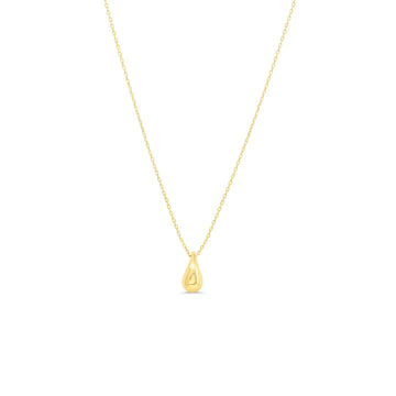 10K Yellow Gold Water Drop Necklace