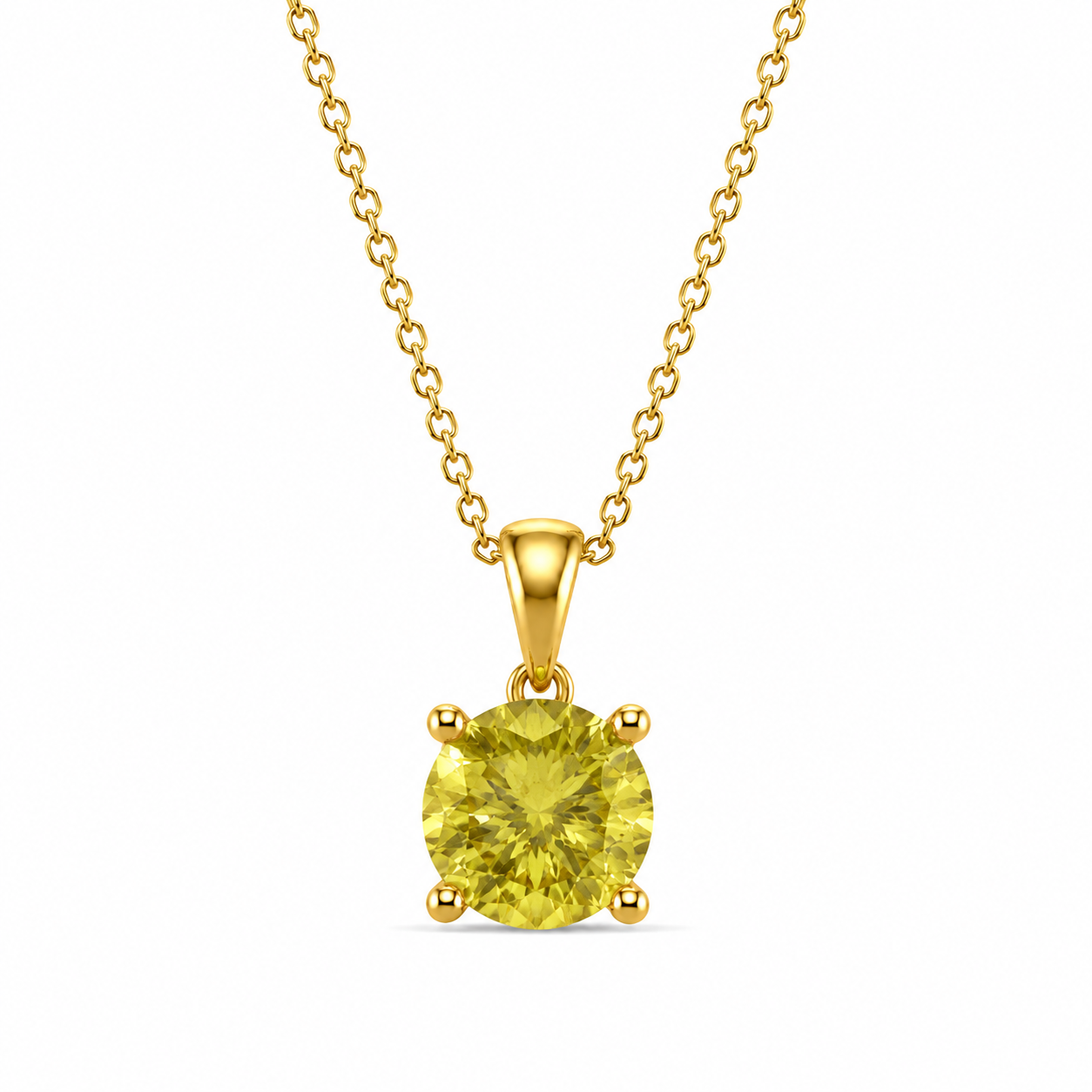 Cushion Cut Birthstone Necklace