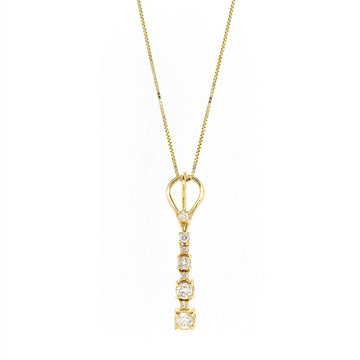 10-14k Yellow Gold Diamond Necklace