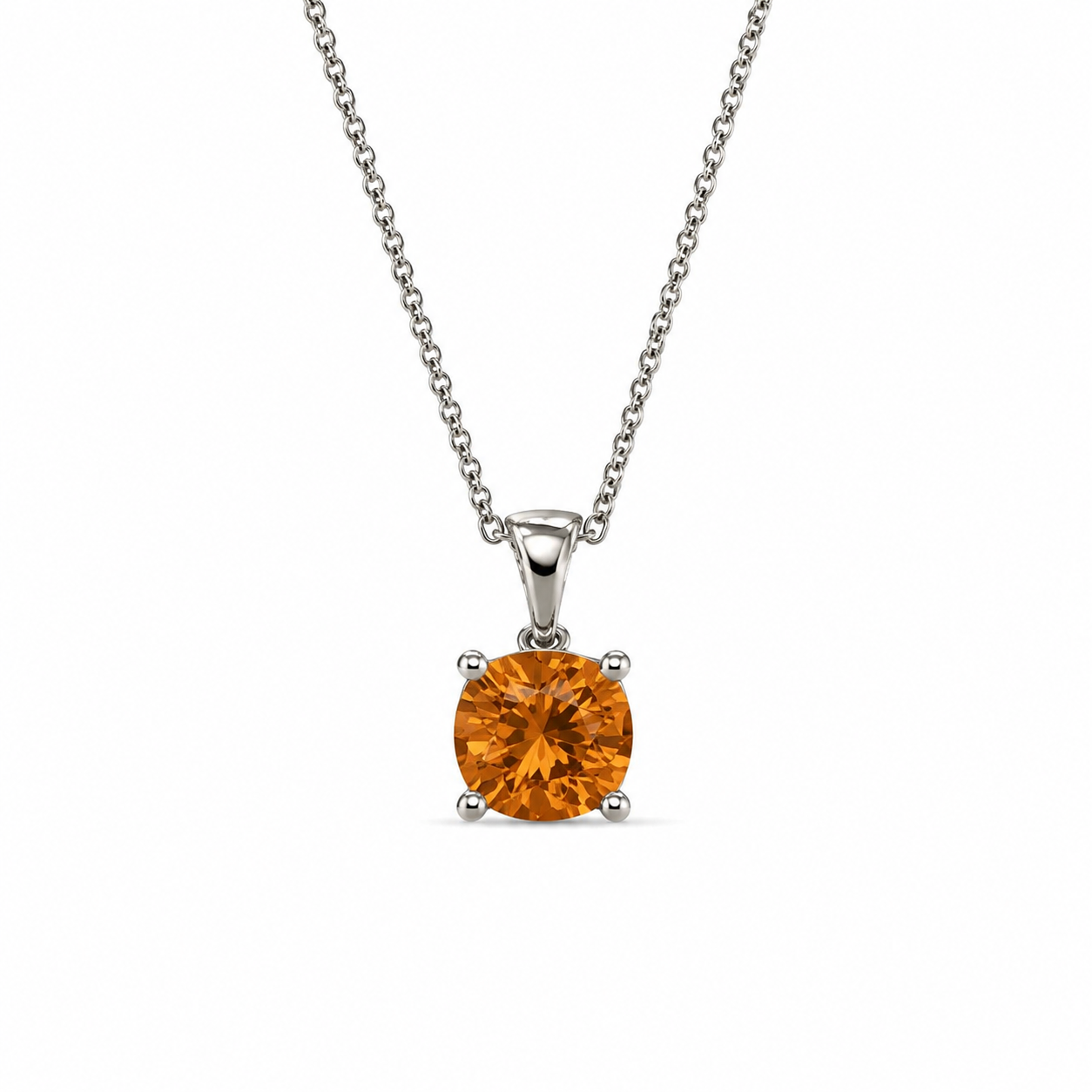 Cushion Cut Birthstone Necklace