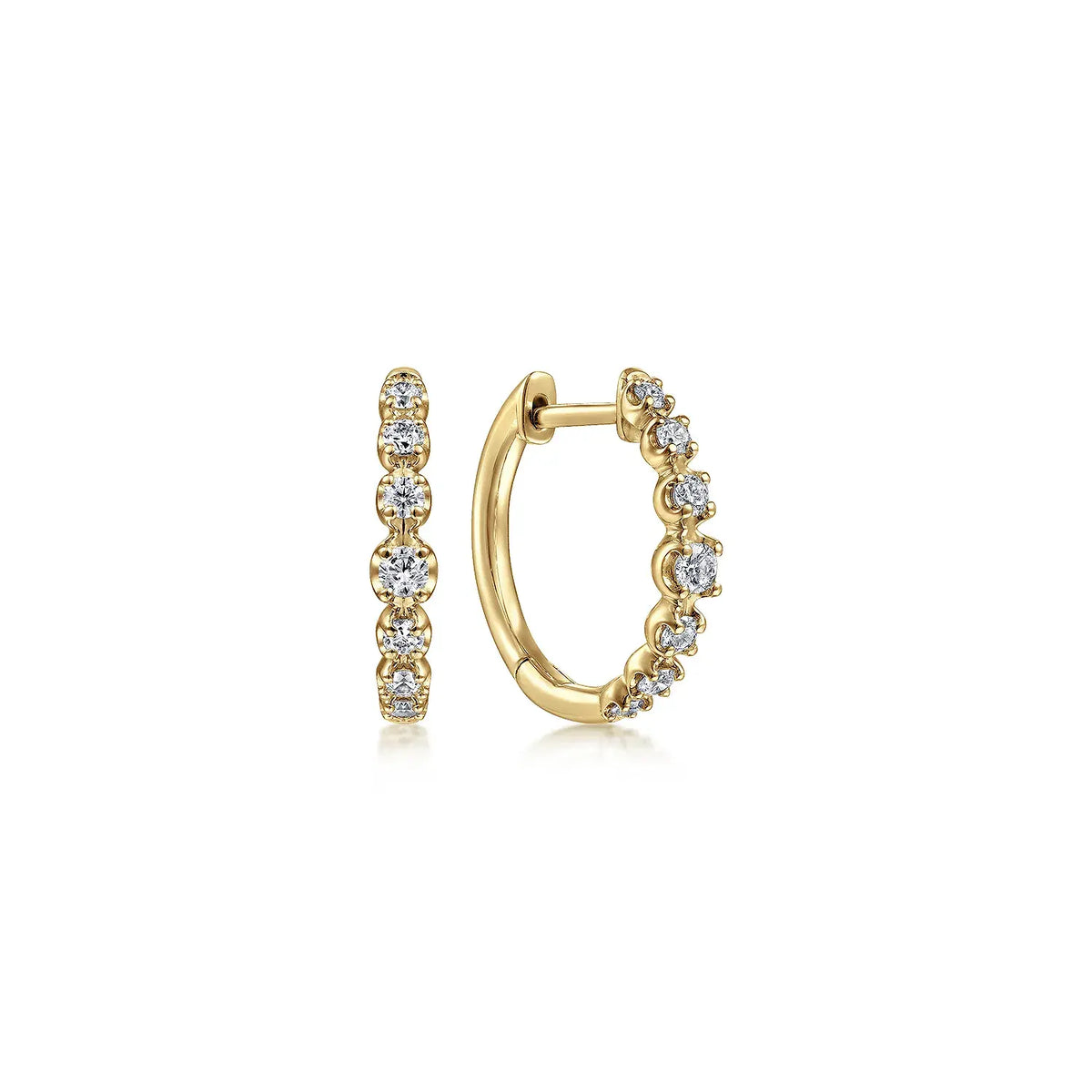 Round Classic Diamond Huggies
