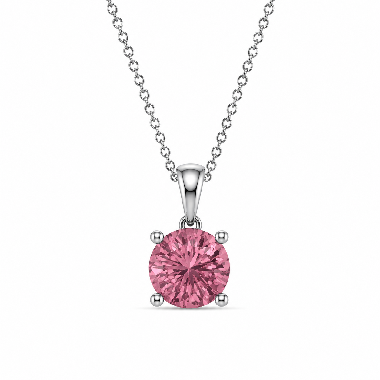 Cushion Cut Birthstone Necklace