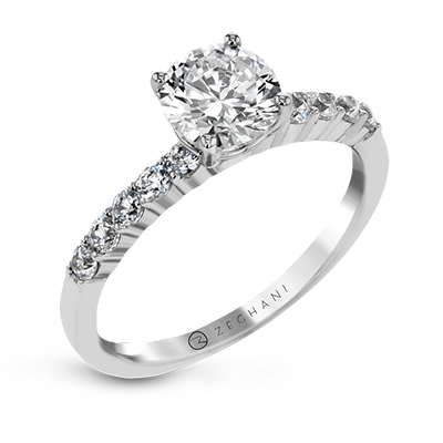 Zeghani 18k Multi-Stone Engagement Ring