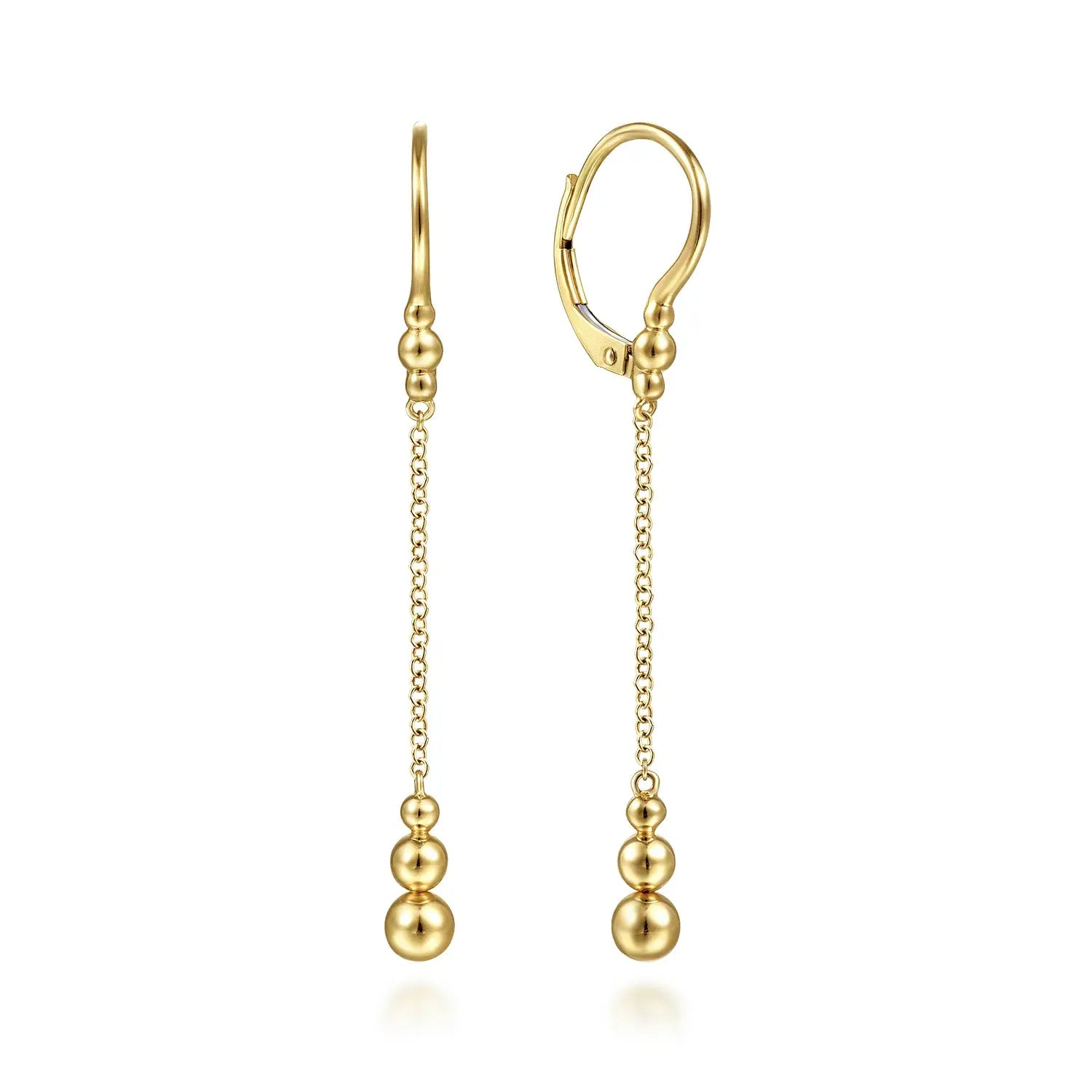 Bujukan Beaded Long Chain Drop Earrings