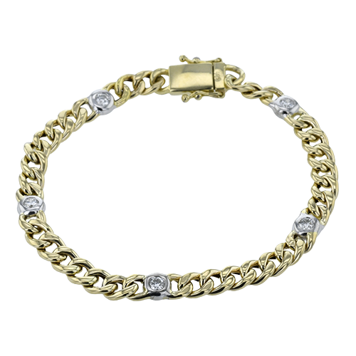 14k Gold Diamond Chain Bracelet