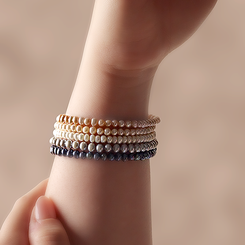 Freshwater Cultured Pearl Stretch Bracelet (Set of 5)