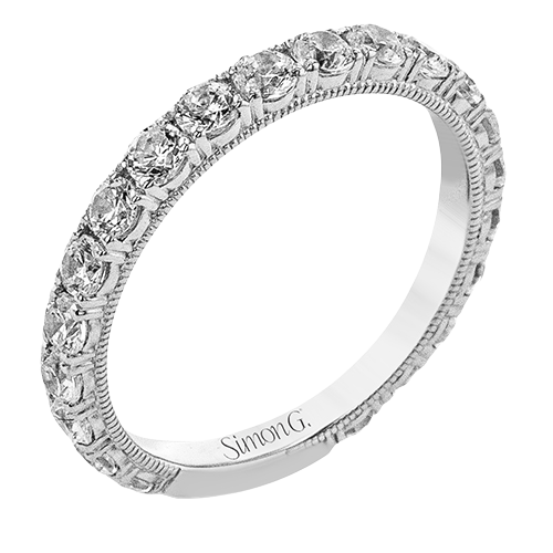 18k White Gold  Multi-Stone Wedding Band