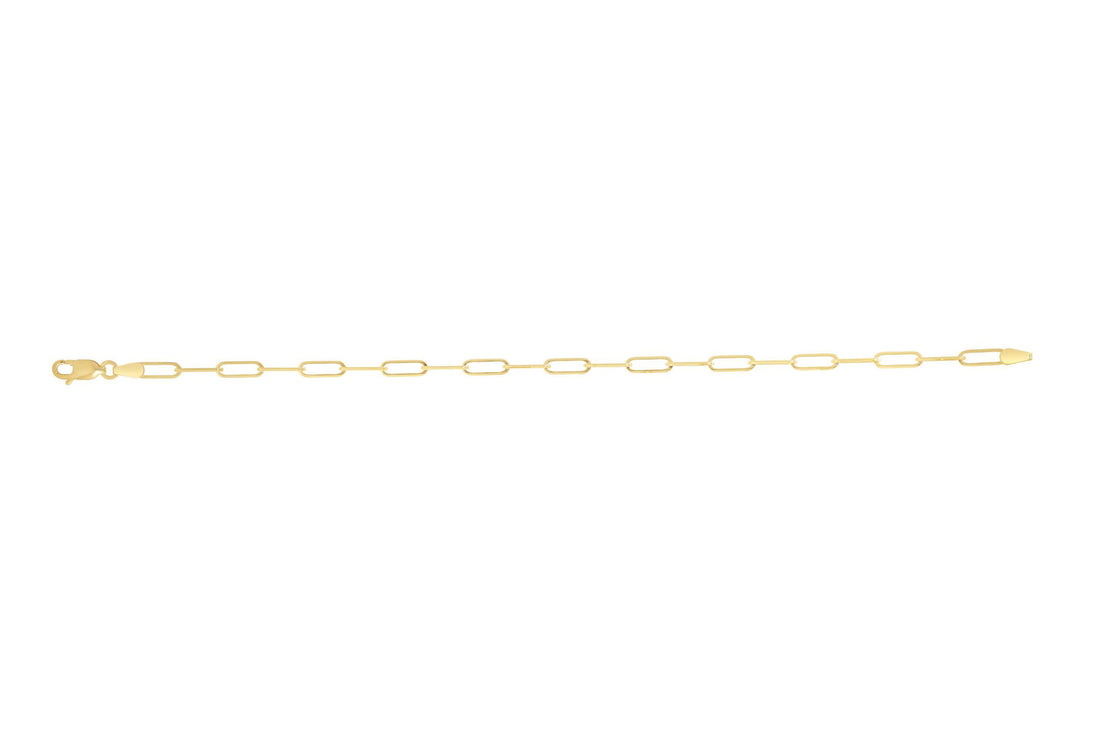 10k Yellow Gold Paperclip Bracelet