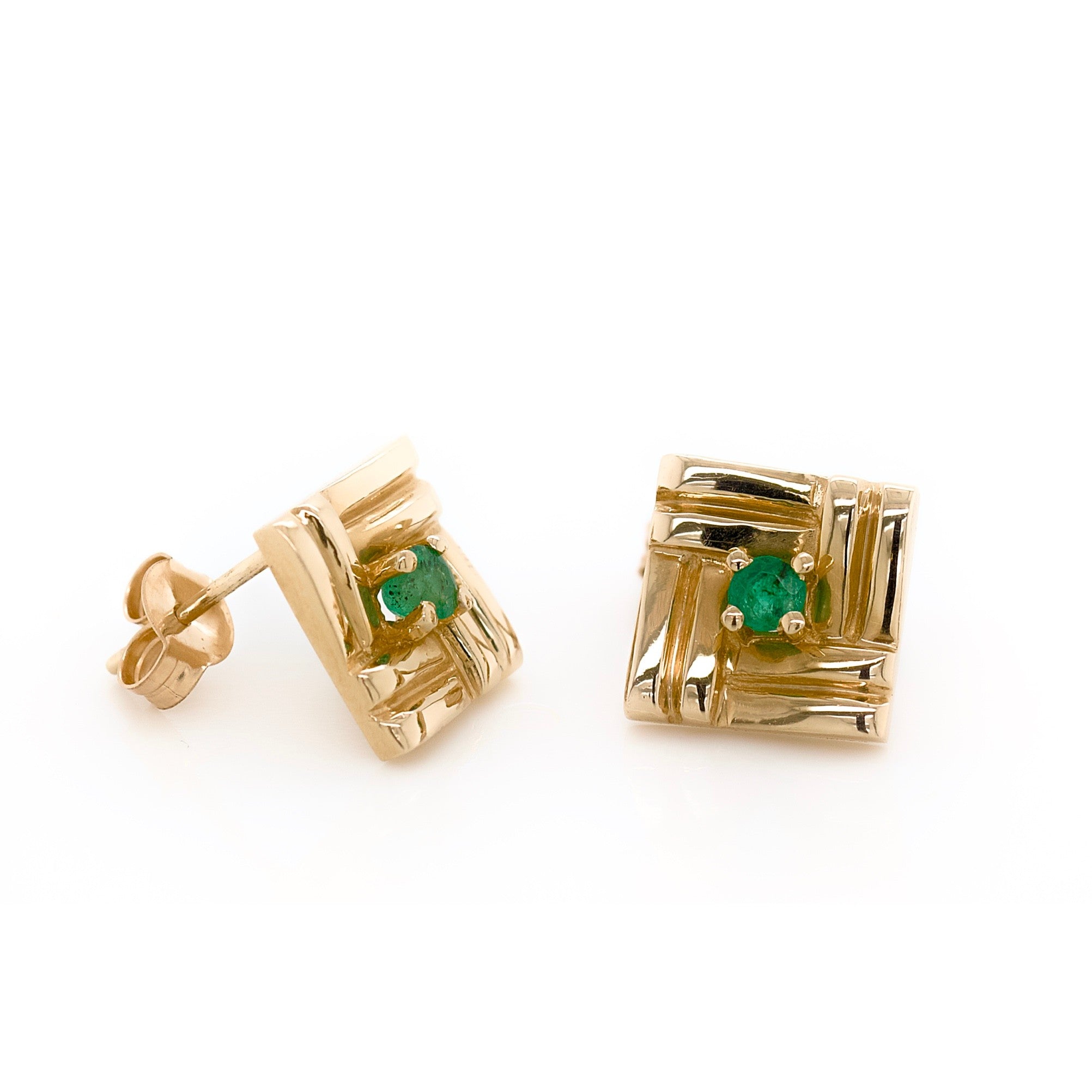 Imitation Emerald Studs