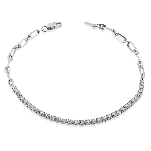 14K White Gold Diamond Bracelet