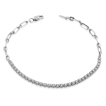 14K White Gold Diamond Bracelet