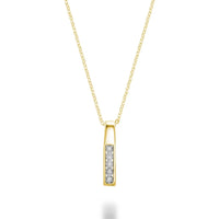 10k Gold Diamond Bar Necklace