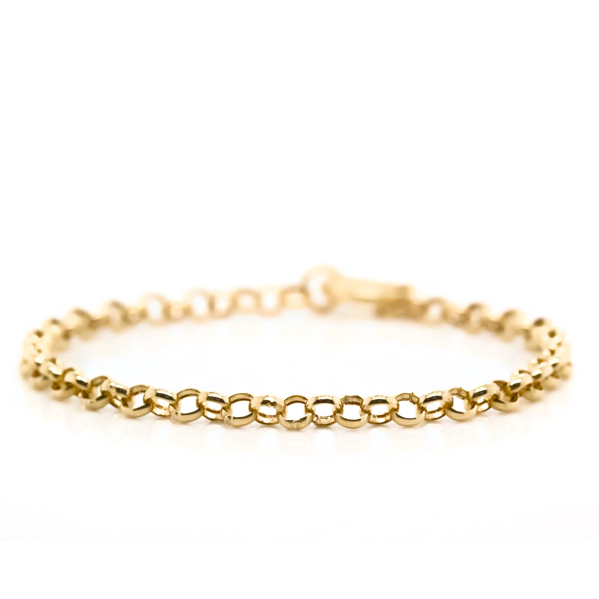 Cable Bracelet with Circle Clasp