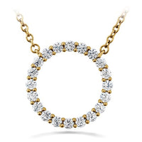 Diamond Signature Circle Pendant Necklace