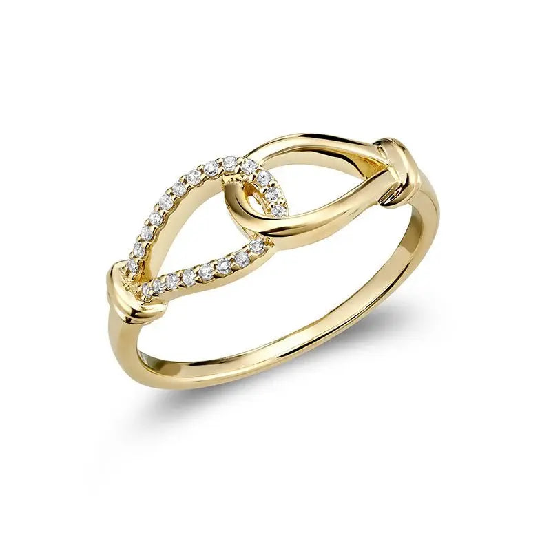 10k Yellow Gold Interlocking Ring