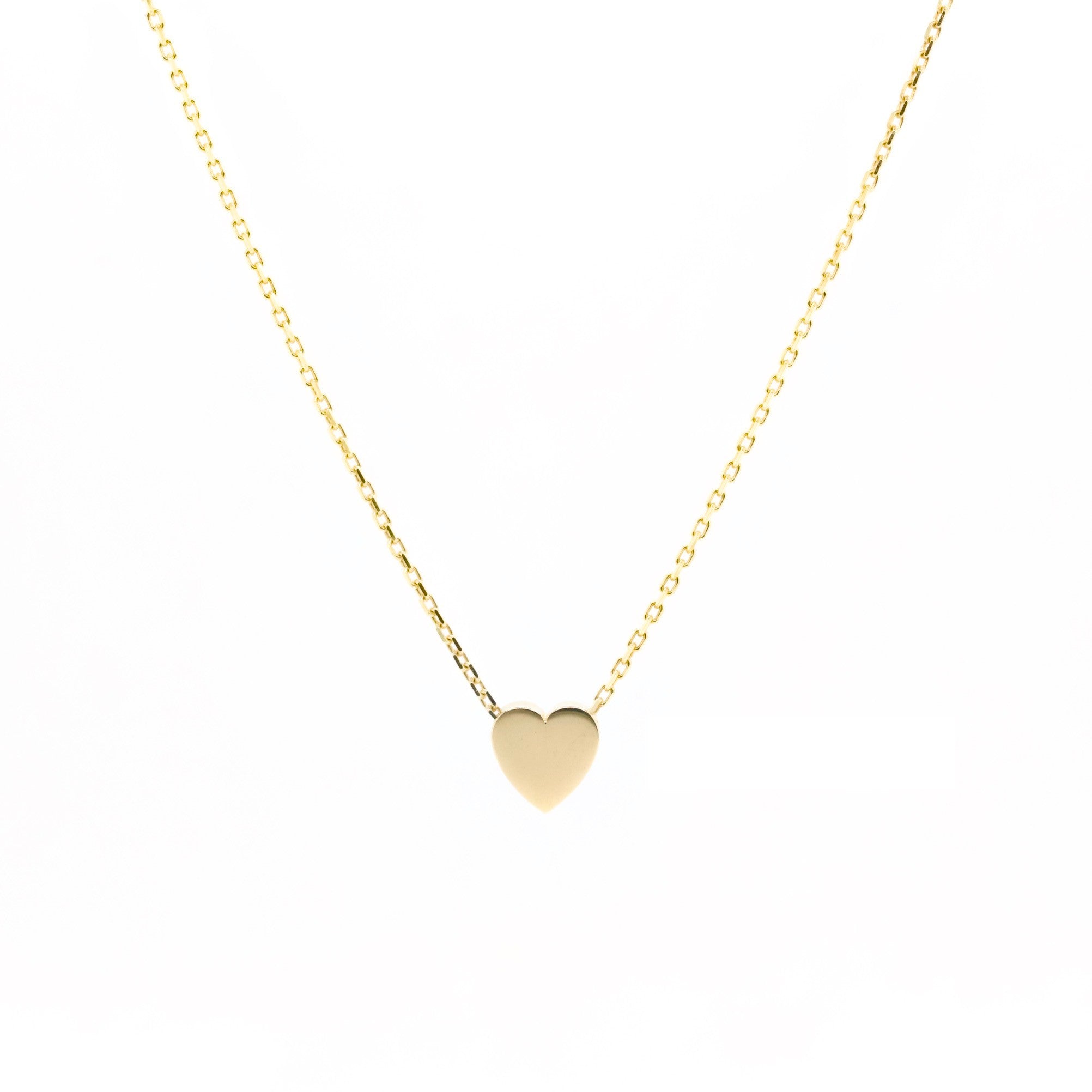Mini Flat Heart Necklace
