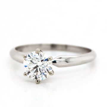 14K White Gold Solitaire Lab Grown Diamond Engagement Ring