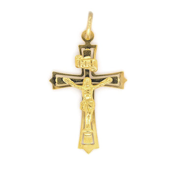 18k Yellow Gold Crucifix Pendant