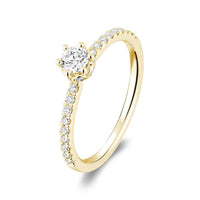 14k Gold Crown Setting Diamond Engagement Ring