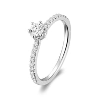 14k Gold Crown Setting Diamond Engagement Ring